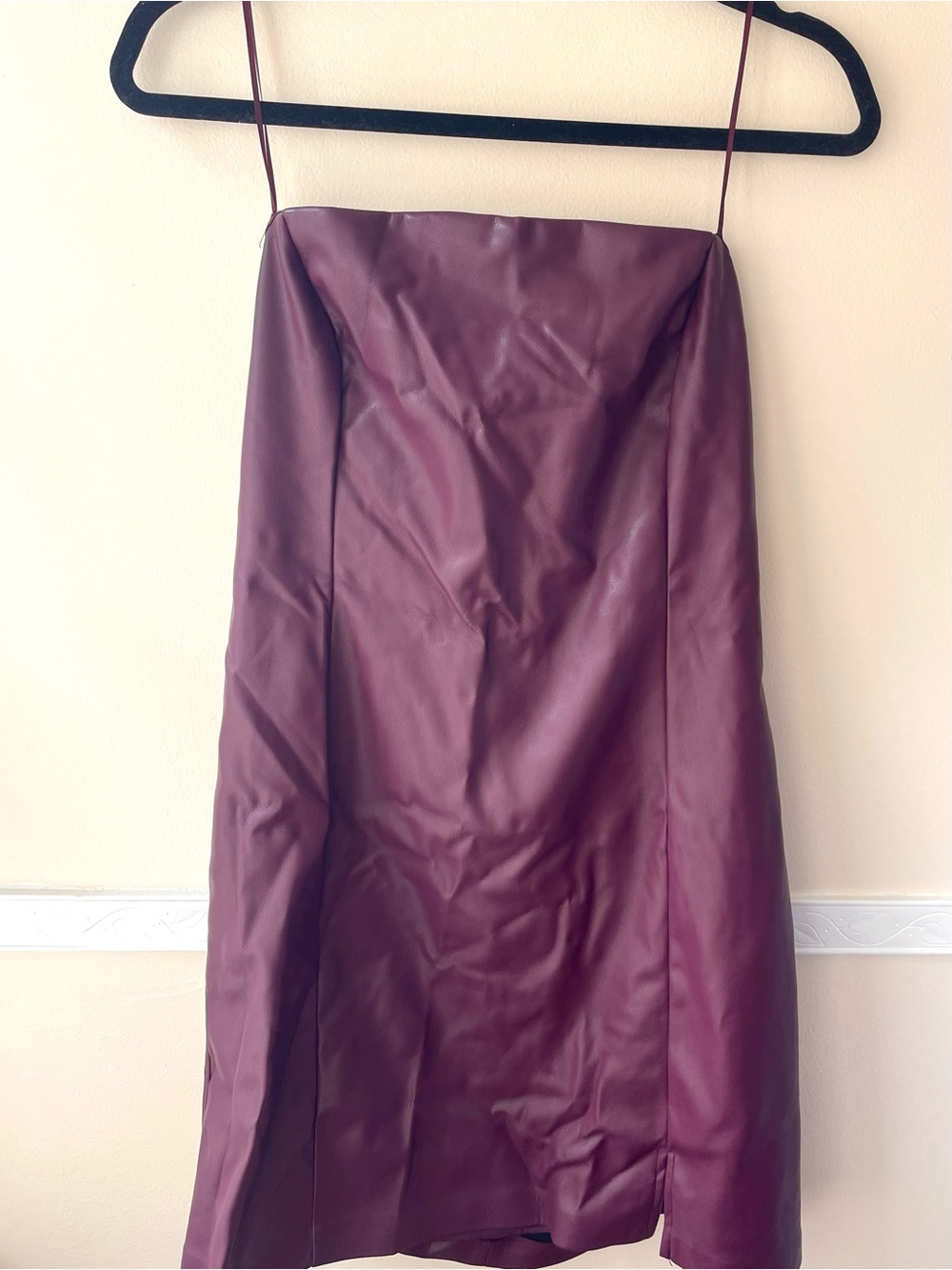 Garage Plum Strapless Dress